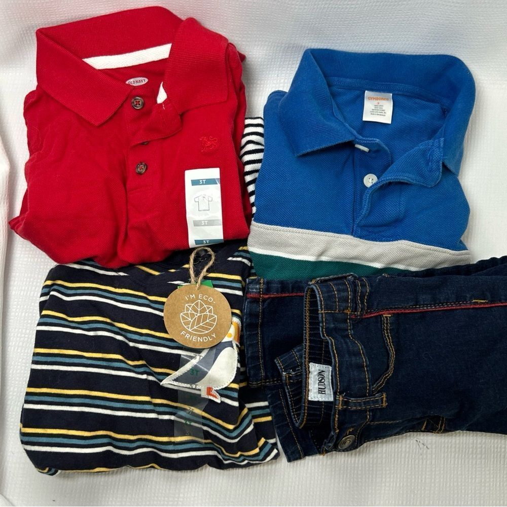 4 Pc 3T Lot New & Used 3 Tops Gymboree Old Navy Dip & Hudson Jeans